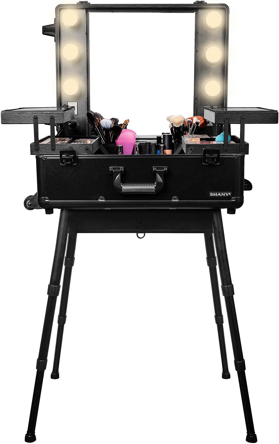 SHANY Studio ToGo Wheeled Trolley Makeup Case & Organizer with Lights