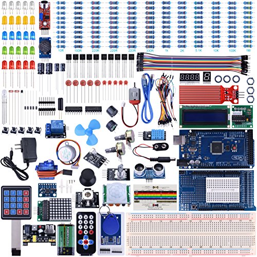 KINCREA Mega 2560 Project The Most Complete Ultimate Starter Kit Compatible with ArduinoIDE w/Tutorial, MEGA 2560 R3 Controller Board, LCD 1602, Servo, Stepper Motor (242 Items)