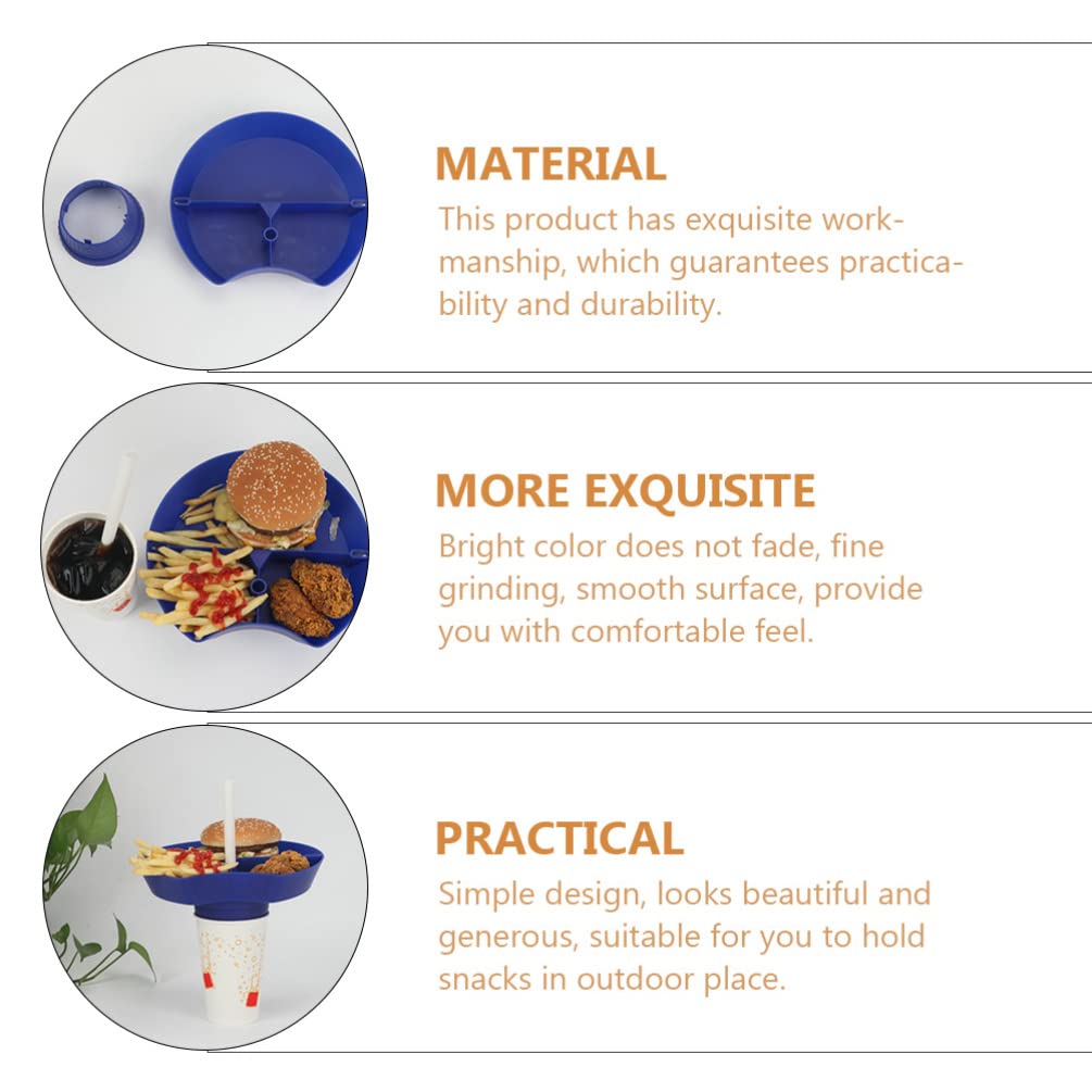 Hemoton 1set Outdoor Use Portable Plate with Cup Buckle Pp Material for Picnics Camping and Housewarming