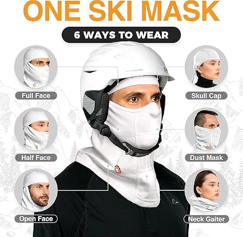 GearTOP Balaclava Ski Mask Winter Face Mask for Men Motorcycle Balaclava Ski Mask for Men, Ski Mask Black Snowboard Balaclava Women Winter Balaclava Pasamontañas para Hombre