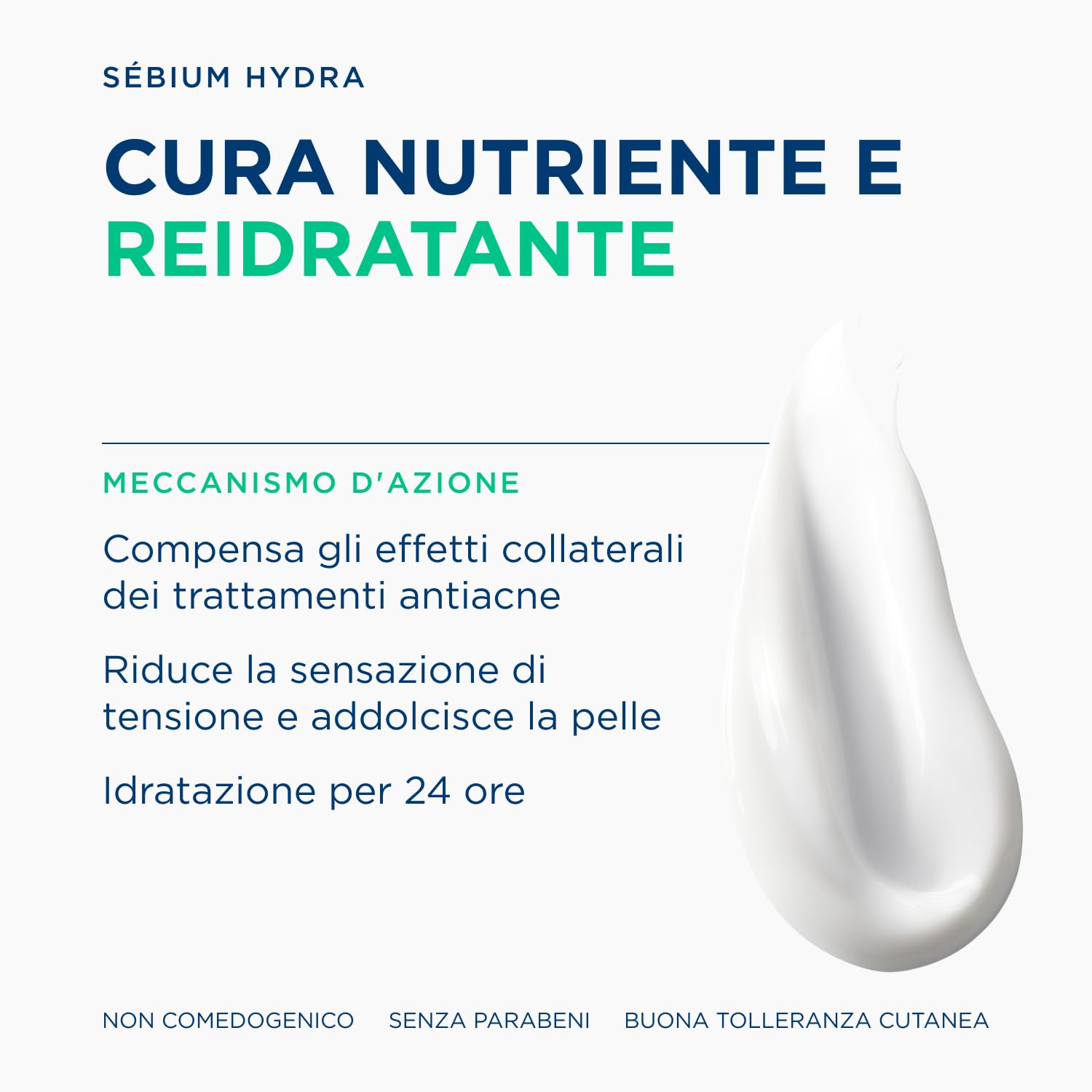 BIODERMA Sébium Hydra - Trattamento Idratante e Nutriente - Per la Pelle a Tendenza Acneica - Compensa gli Effetti Collaterali dei Trattamenti Antiacne - Tubo da 40 ml