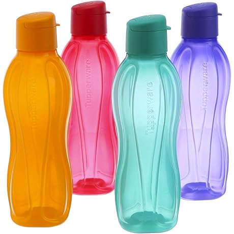 Aquaslim Flip Top Water Bottle 750ml - 4pcs set in multiple colors