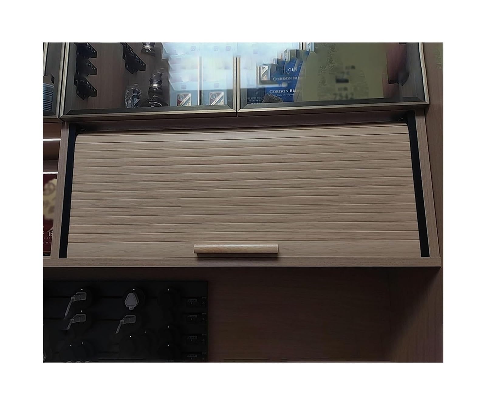 Foelanne Hxw Accordion Folding Door Kit, Abs Folding Tambour Door 60X50-120Cm With Handle For Kitchen Appliance Garage Rv Storage(60X80cm)