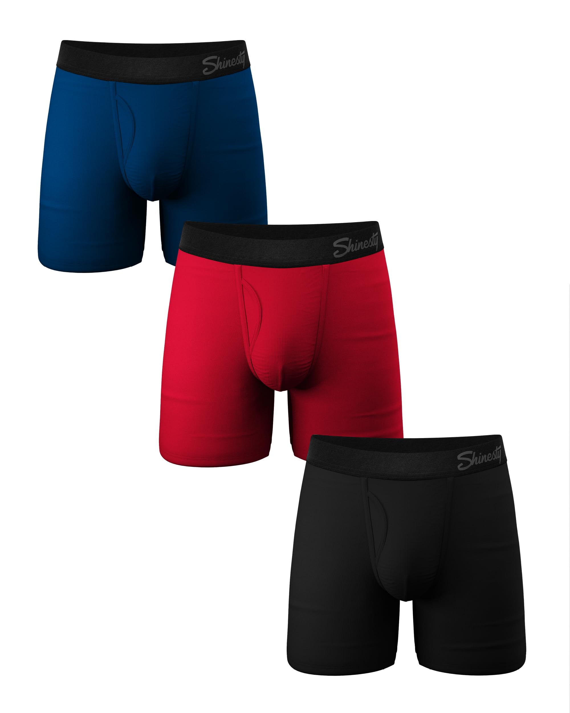 Shinestymens Boxer With Fly 3 Pack Boxer with Fly 3 Pack (pack of 1)