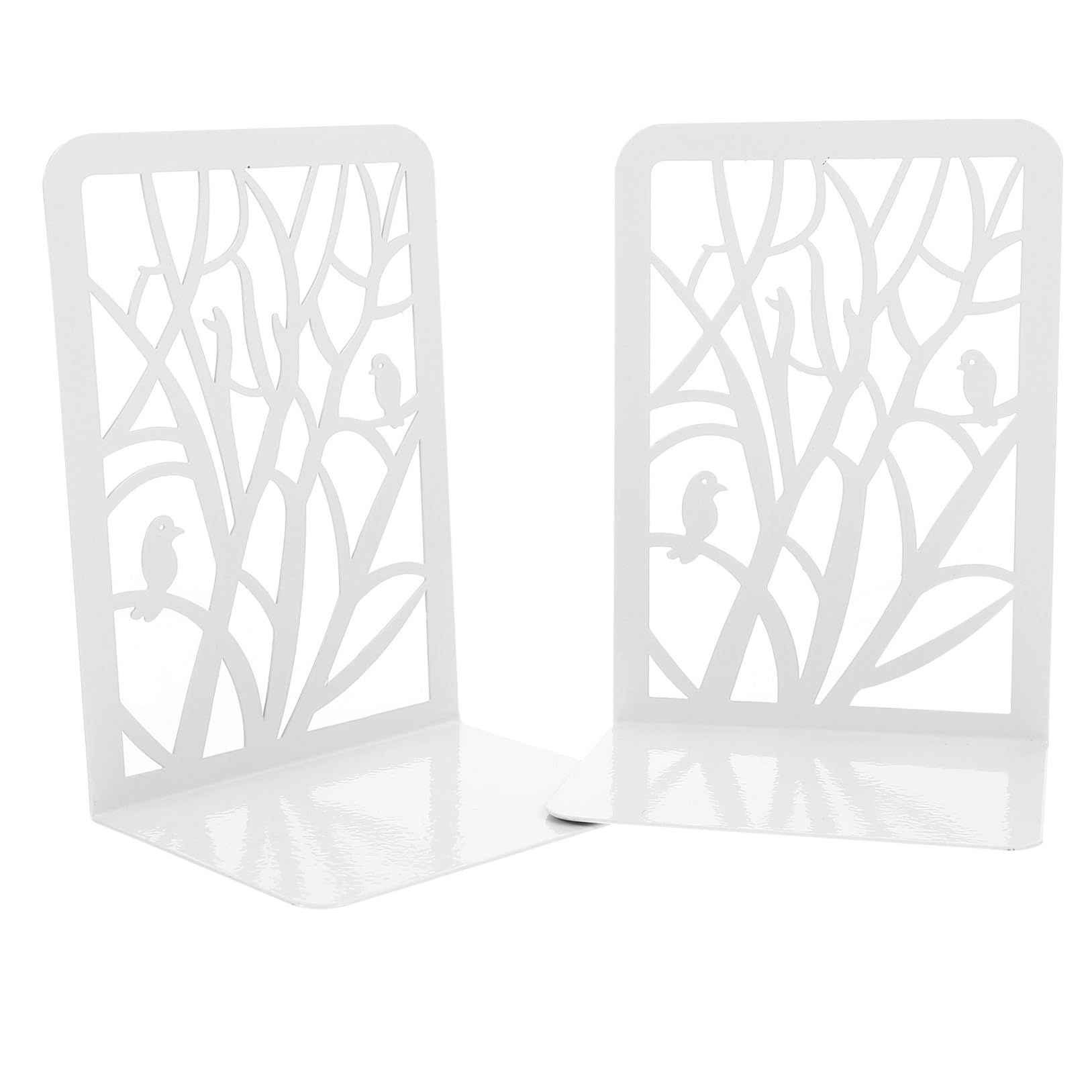 2 pezzi Fermalibri in Metallo con Design Intagliato Giardino Supporto Reggilibri per Mensole e Scrivanie Organizer per Libri Pesanti per e Biblioteca