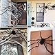 230cm Spinne Halloween Außen Dekorationen, Gigant Haarige Schwarze Spinne, Erschreckende Gefälschte Riesige Spinne Requisiten Für Halloween Innen, Outdoor und Yard Gruselige Haus Party Dekor Zubehör