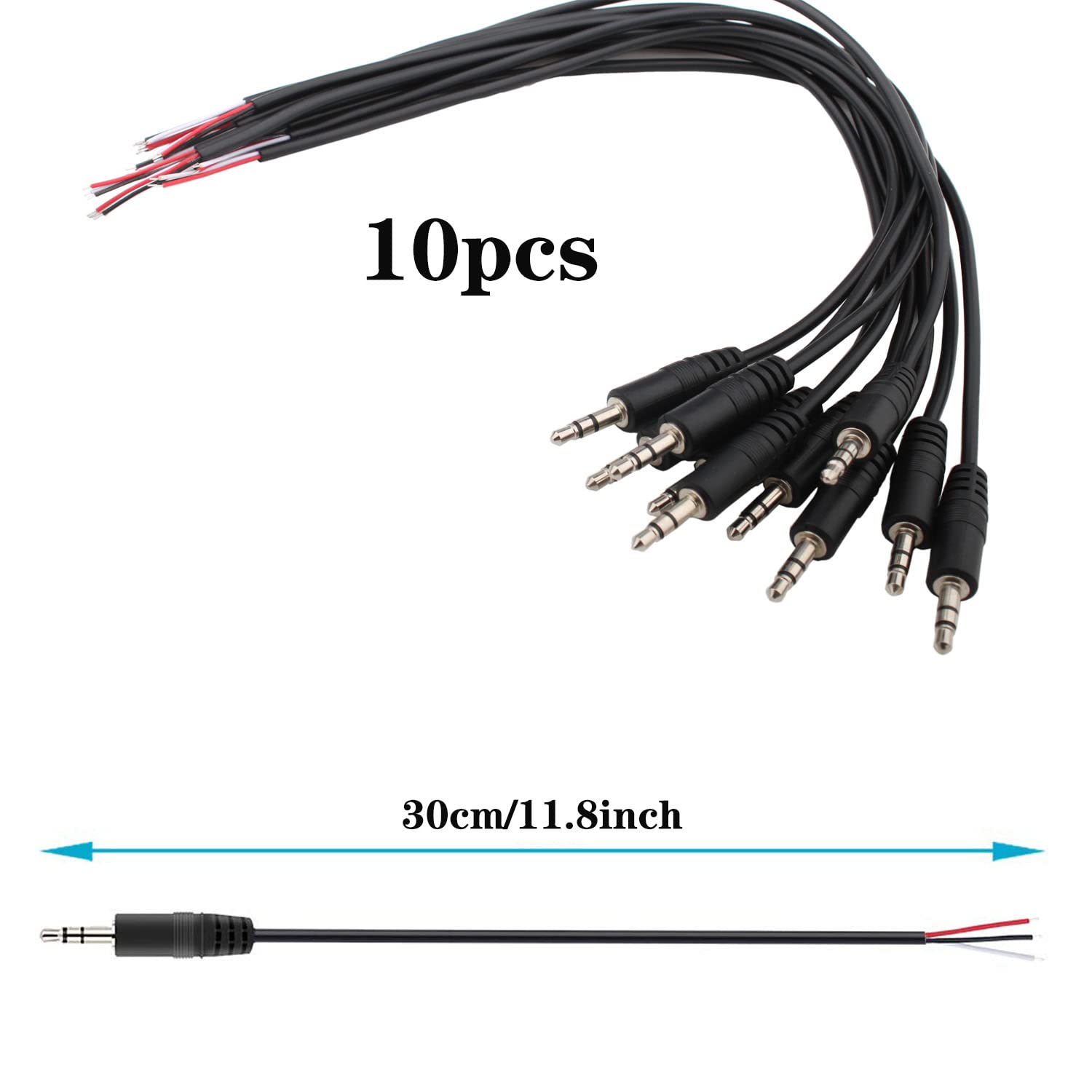 Operitacx 10pezzi Adattatore Jack Per Cuffie Stereo Maschio Spina Audio - Foto 3