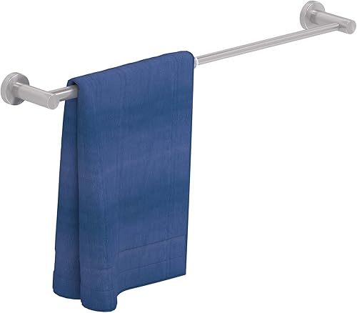 Miniatura 8 de HOMOTEK Toallero ajustable para toallas de baño de 14 a 24.5 pulgadas, toallero individual de 14 a 24.5 pulgadas, toallero de montaje en pared,