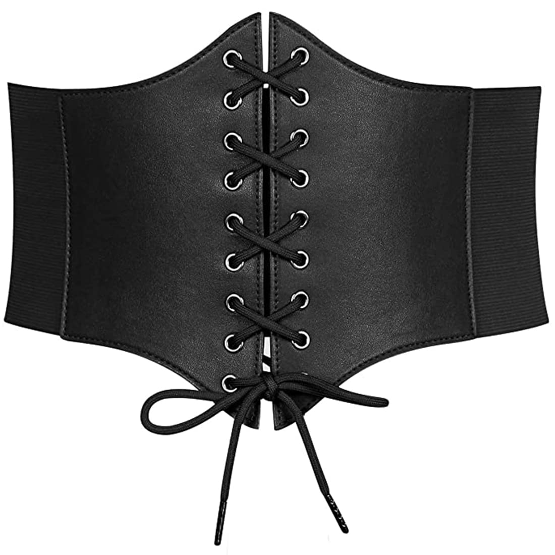 AISOO Corsetto elastico largo regalo per donna e ragazza Cintura con lacci  legati vintage in pelle PU, taglia unica, Nero : Amazon.it: Moda