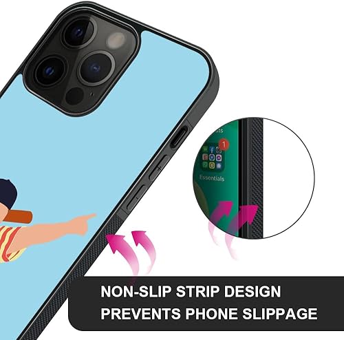 Miniatura 5 de Funda compatible con iPhone 15, funda de béisbol con diseño de niño luchador de béisbol para iPhone 15, ultra protección, a prueba de golpes, de