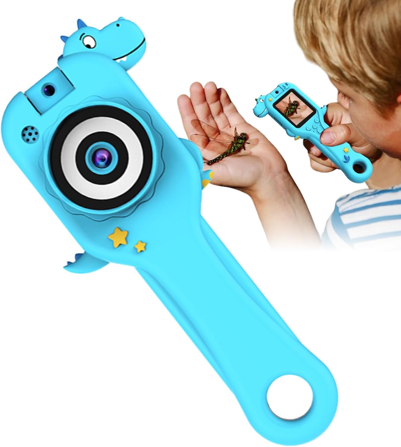 ハンディ顕微鏡 - 500倍ズーム 恐虫観察 電子顕微鏡 写真撮影 動画録画機能付き,充電式 教育 おもちゃ 学習 庭 探検 家庭