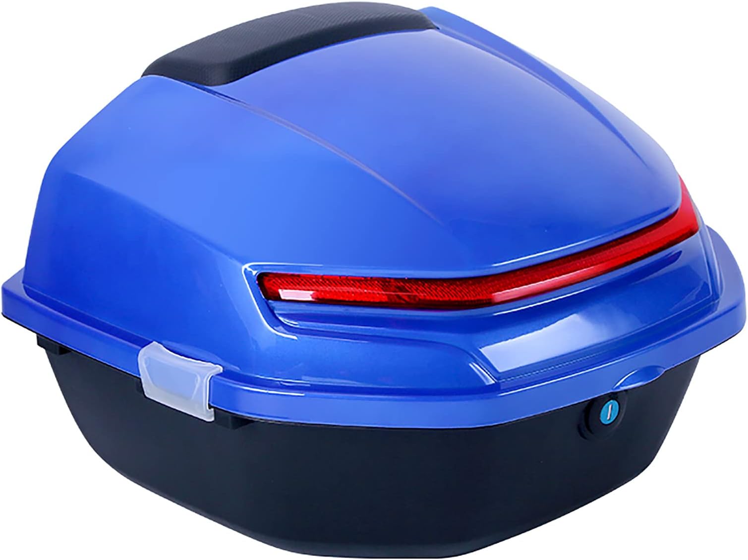 Universal Motorcycle Tour Tail Box,Trunk Tail Box, Helmet Luggage Storage,with Mounting Hardware, Storage Trunk with Lock, for Scooter/Motorcycle/Moped Back.