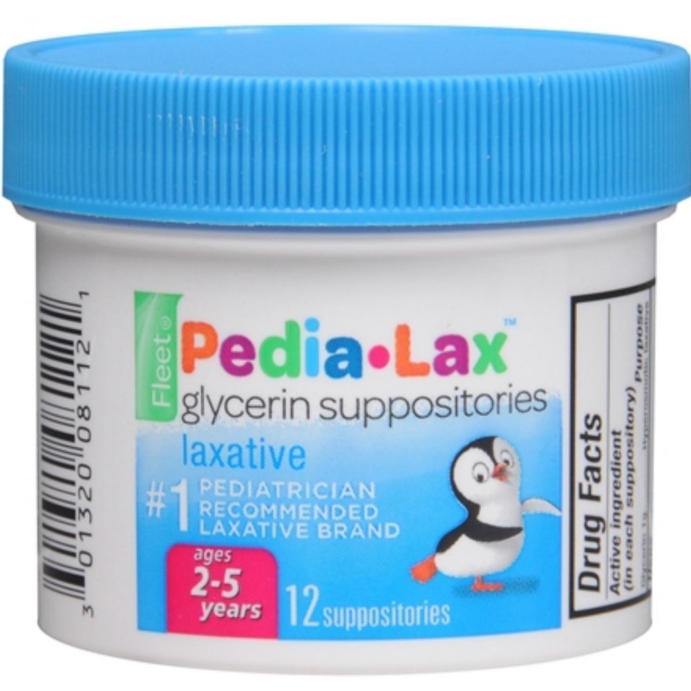 Fleet Pedia-Lax Glycerin Suppositories 12 Each (Pack of 2)