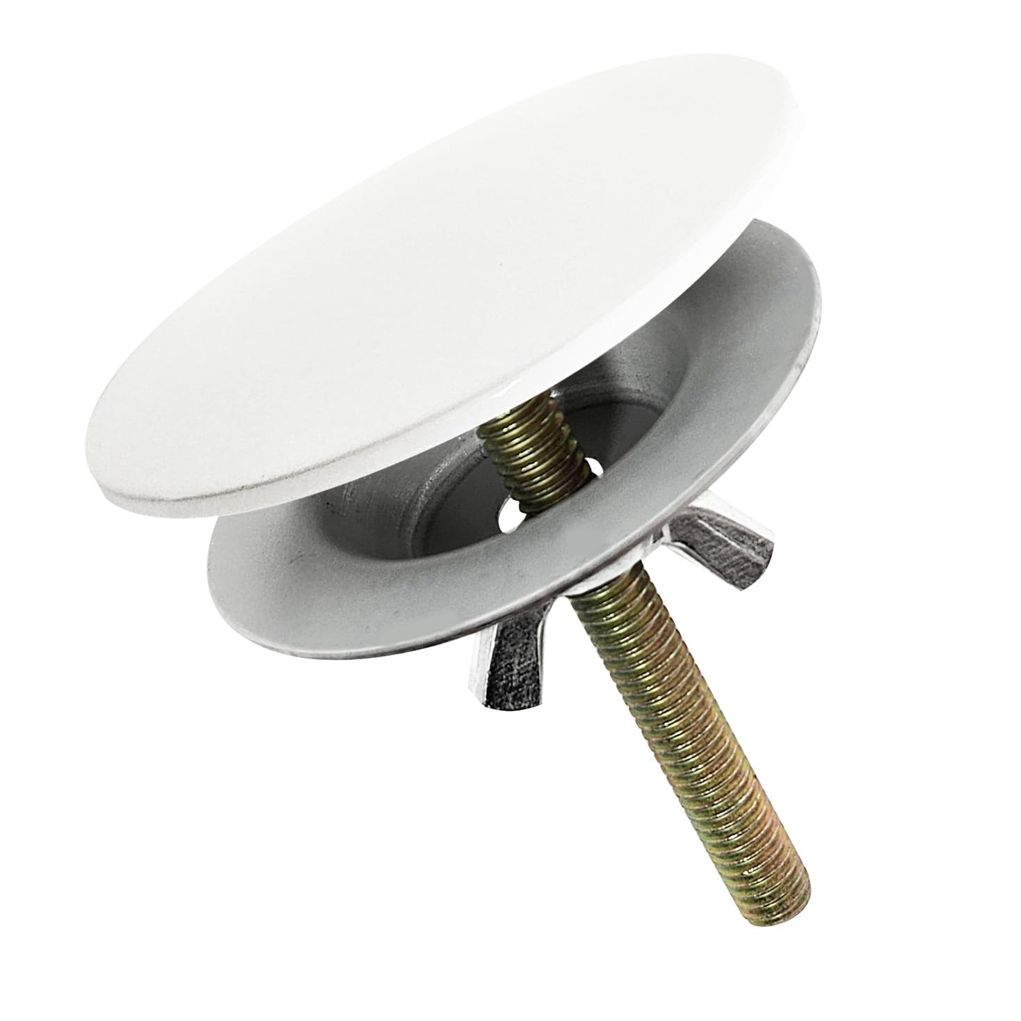 Westbrass D202-50 2" Kitchen Sink Hole Cover, Powder Coat White, 1 Pack