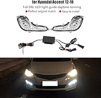 Vista 5 de 1 Pair Car Daytime Running Light DRL LED Daylight Fog Lamp for Hyndai Accnt 12-18 LED Lights For Car Car Lights Parts