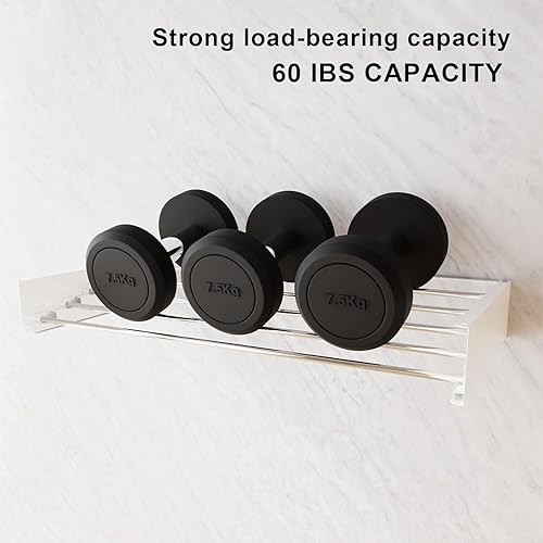 Miniatura 8 de Estante de secado de pared, estante de secado de ropa montado en la pared, 31.5 pulgadas de ancho, 13.2 pies lineales, 5 varillas de aluminio de 60