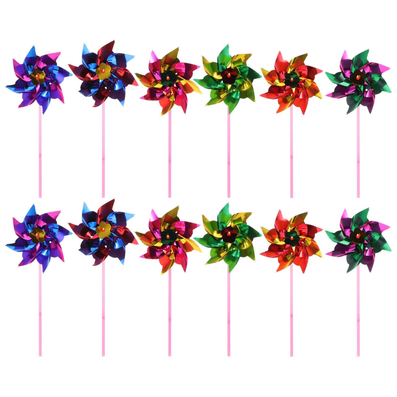 IMIKEYA 40pcs Plastic Rainbow Pinwheel for Kids Diy Unfinished Windmills Craft for Yard Garden Patio Decor Funny Pinwheels Toy for Boy Girl Party Favorg