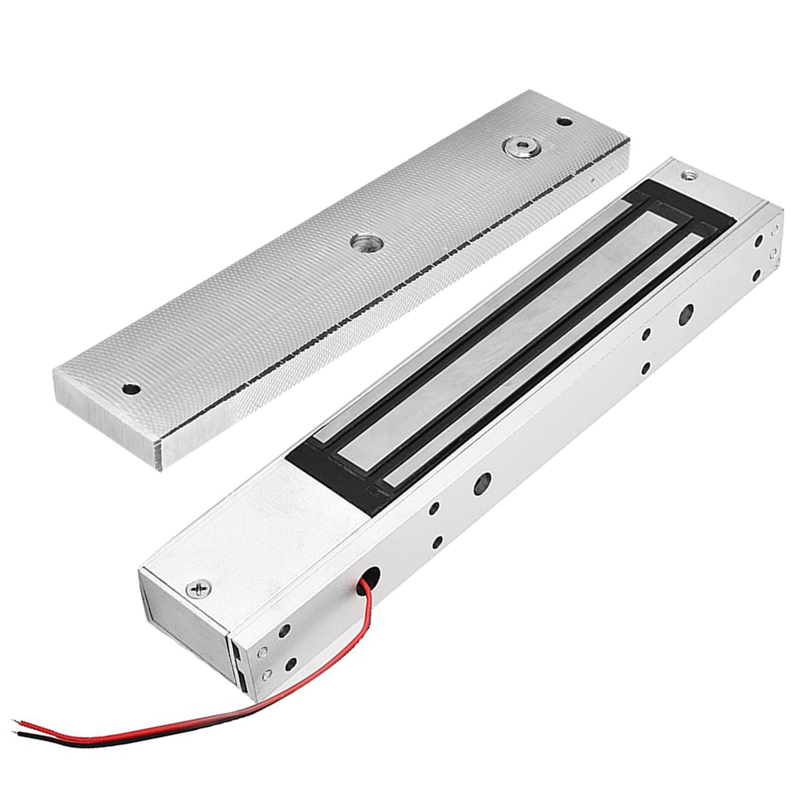 Zamek magnetyczny do drzwi z oświetleniem LED, zamek elektromagnetyczny o sile trzymania 280 kg do pojedynczych drzwi, elektryczne magnetyczne zabezpieczenie dostępu