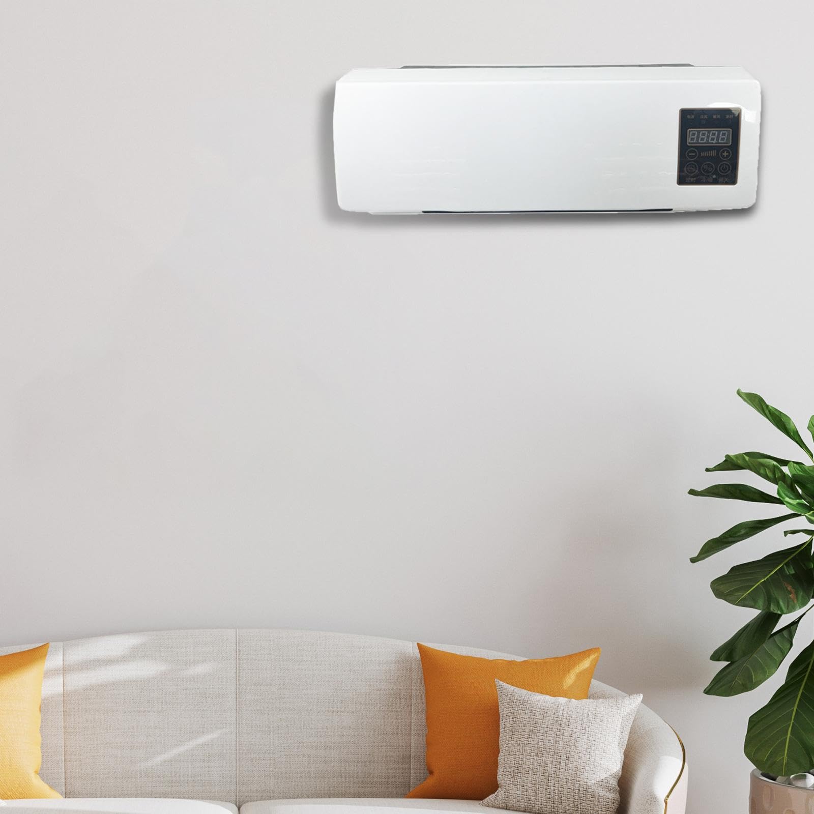 Calentador de Pared eléctrico con Pantalla silenciosa, Ventilador de calefacción para Invierno, de, para Dormitorio, Hotel, hogar