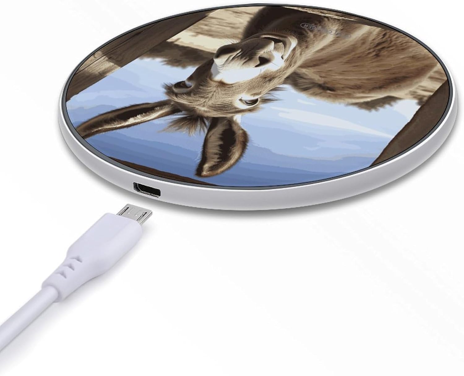 Funny Donkey Wireless Charger 10W Fast Wireless Charging Pad Slim Portable Charging Station for Phone Lightweight Charger Mat for Travel Home Office Desk image 5