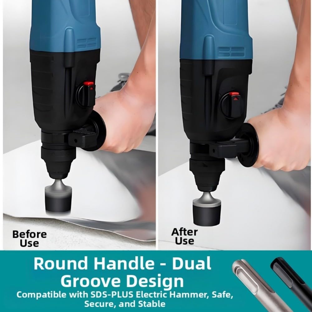 EasyByMall Foret vibrateur en caoutchouc, tige 40CR pour outils électriques, étanchéité et pose de carrelage, outil vibrant pour béton