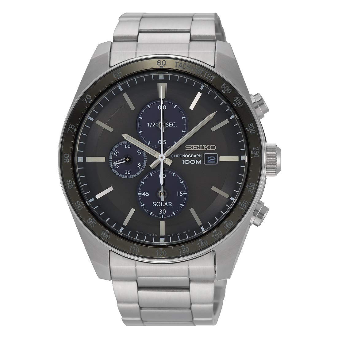 SEIKO 腕時計 ブラック　ソーラー Amazon.co.jp: [セイコー] SEIKO 腕時計 ソーラー クロノグラフ