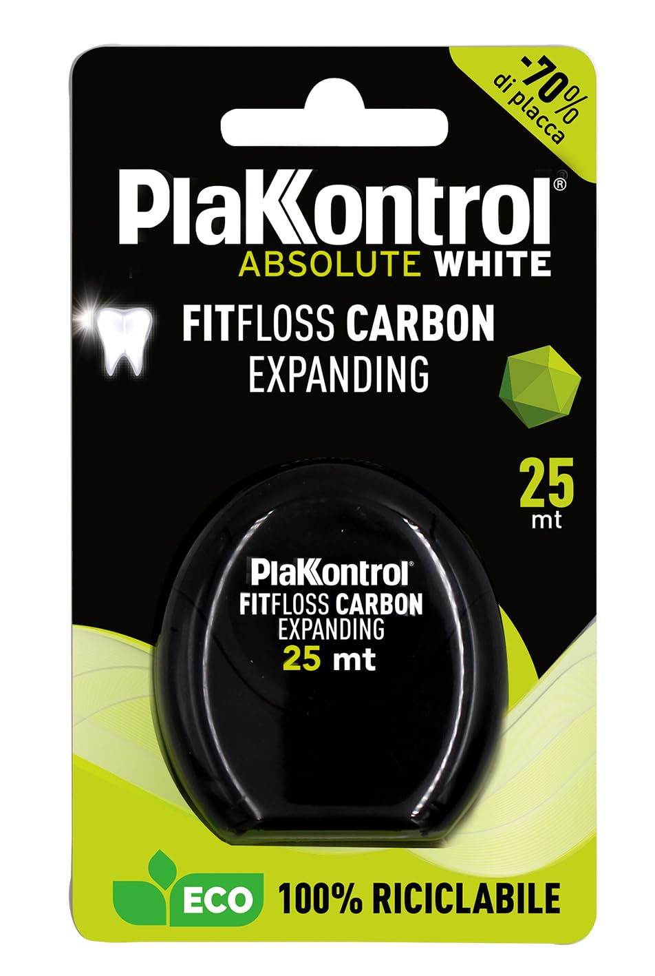 Plakkontrol Fitfloss Carbon Expanding Nić Dentystyczna, 25 m