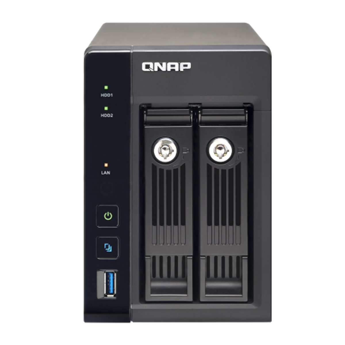 QNAP TS-253 Pro-8G - Serveur de Stockage en Réseau NAS pour Deux Disques Durs, Processeur Quad Core Intel Celeron 2.0GHz, 8Go RAM, 2 Ports Gbe LAN, USB 3.0, HDMI, Châssis Vide