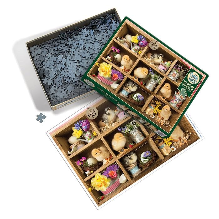 Cobble Hill 1000 Piece Puzzle - Chick Inn - Sample Poster Included, Earthy and Vibrant Shades, 1000 pieces, 26.625" x 19.25" - Image 4