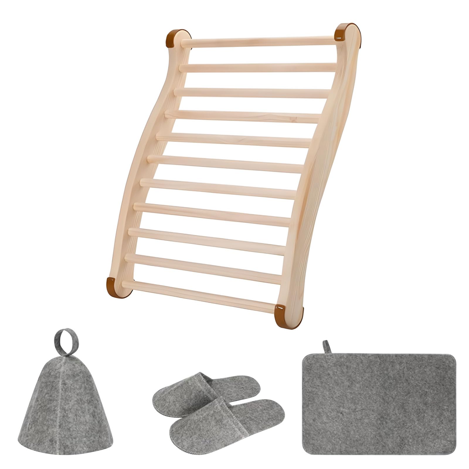 Tsophreniq Natural Wood Steambath Chair Highlighting Ergonomic SECOND Bend and Strong Construction for Easy Assembly and Flexible Applications Ergonomic SECOND Molded Plan Steambath Chair