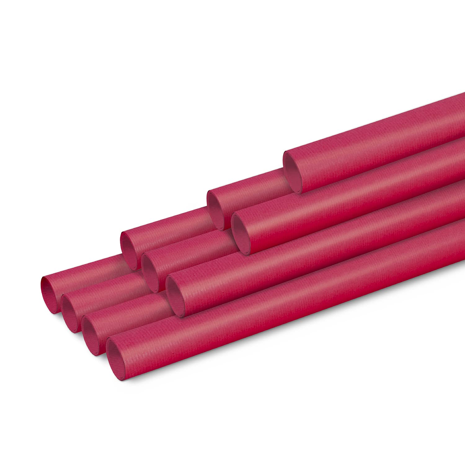 Clairefontaine 95708C - Box of 10 Rolls of Recycled Coloured Kraft - Dimensions: 3x0,70m - Recycled Kraft 65g - Colour: Opera Red - Gift-Wrapping, Creative — image 1