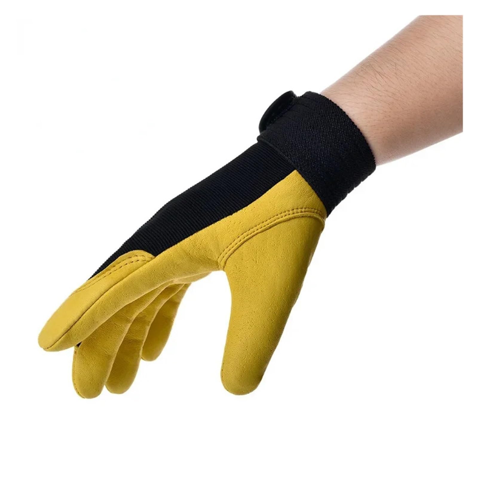 Guantes de trabajo de soldadura, Guantes de trabajo for soldar de piel de vacuno, multicolor, varios tamaños(Grijs,XXL)