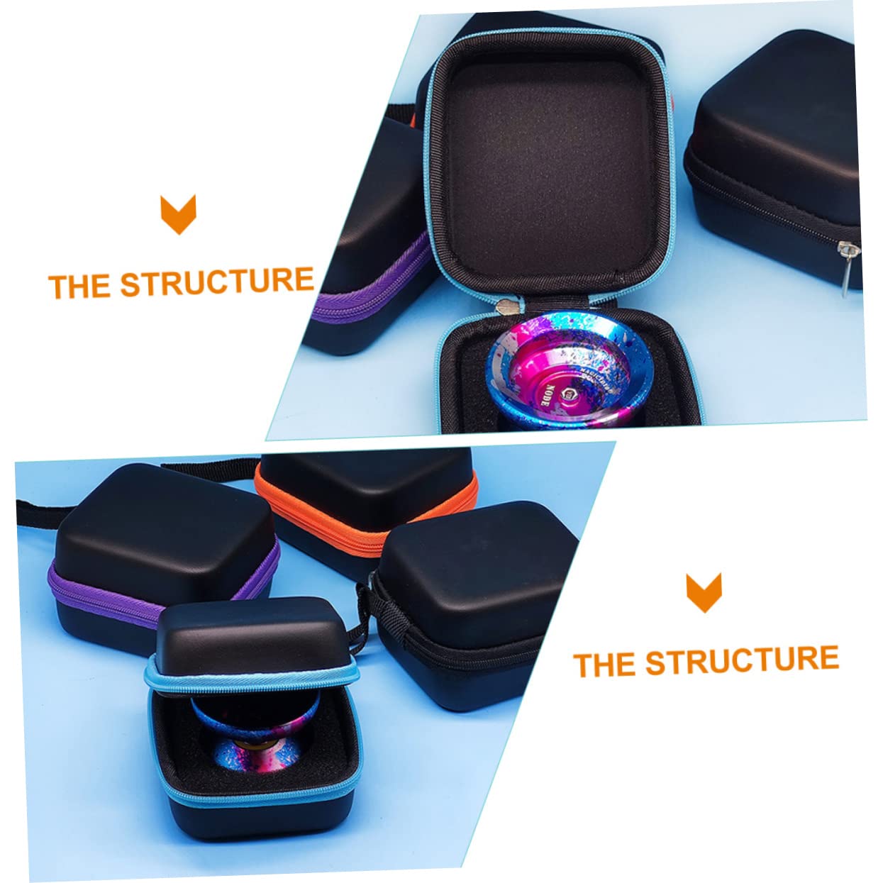 ibasenice 4 Pz borsa yo-yo bambini yoyo yo-yo organizzatore scatole di immagazzinaggio yo-yo borse Yoyo Borsa per yo-yo Custodia yoyo marsupio yoyo borsa da trasporto yo-yo spugna