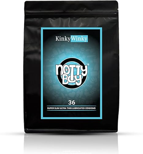 NottyBoy - Preservativos extrafinos superdelgados para hombre, 36 unidades, ajuste apretado, superficie lisa y sedosa, transparente, látex orgánico,