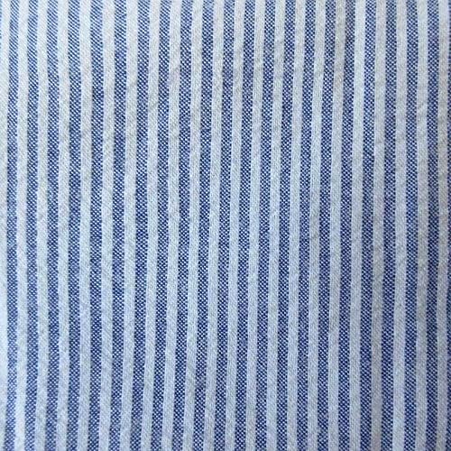 Richlin Fabrics 3 Yard Pack, 58" Seersucker Stripe, 100% Cotton, Royal & White