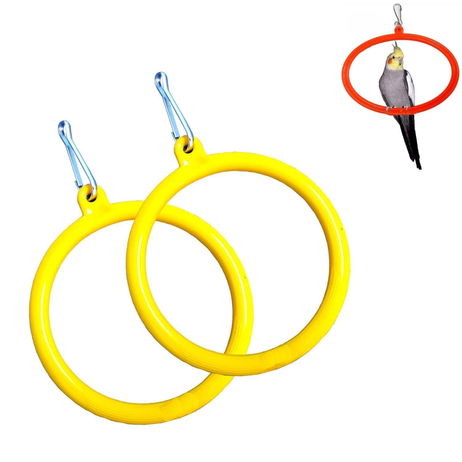 The Pets Company Bird Toys & Swings, Hanging Oval Rings for Love Bird, Cockatiel, Budgie, Finches, Sun Conure, Indian Pa