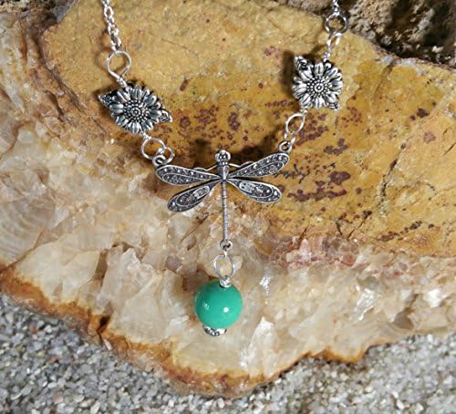 Dragonfly Free to Fly Necklace Peruvian Blue Opal. Free Spirit Necklace. #HoneyBeMe