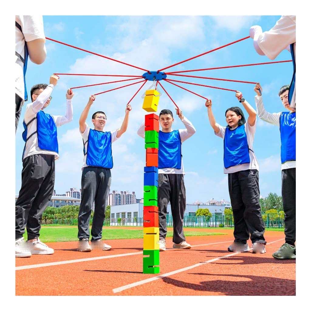 Field Day Games Kits, Outdoor Block Stacking Teamwork Games, Team Building Lawn Games (Color : Yellow, Size : 5pcs)
