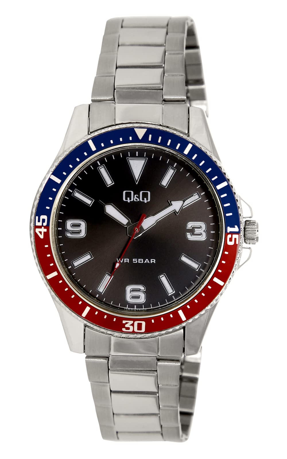 Citizen Analog Men's Watch - Qb64J205Y (Black Dial Silver Colored Strap)