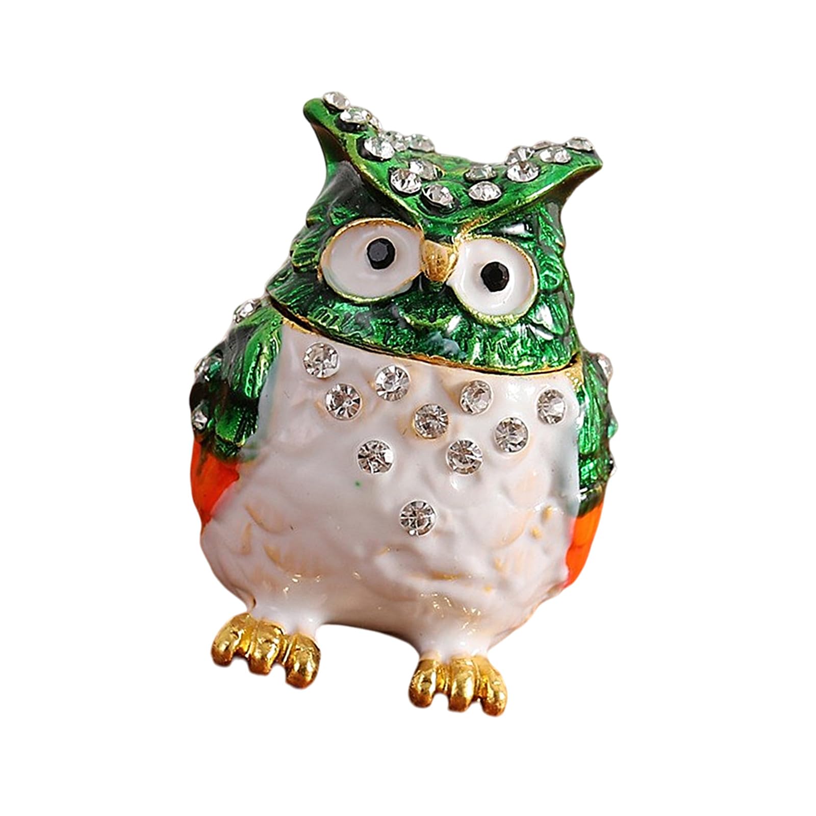 Msioytog Owl Designs Jewelry Organizers Alloy Crafted Decorative Storage Case for Rings Bracelets Owl Designs Jewelry Storage Case