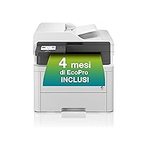 Brother MFCL3740CDWE Multifunzione LED a Colori Ecopro ready| 18 ppm | Stampa Fronte, Retro|Display Touch 8,8 cm| USB, LAN e Wi-Fi |Cassetto da 250 fogli|ADF 50 fogli|Toner inclusi da 500 pag