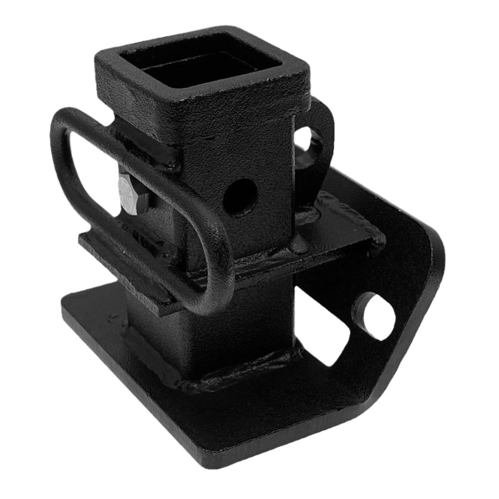Colcolo Receptor Enganche para Remolque Coche con Base Acero Pesado Lateral y Orificios para Pasador para Camioneta SUV Remolque Herramienta Taller