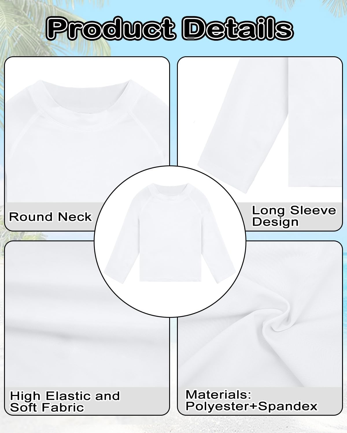 ALVA Baby Rash Guard Shirts UPF 50+ Sun Protection Long Sleeve Swim Shirt, Toddler Beach Pool Swimwear for Boy and Girl