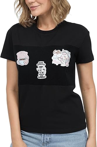 Women's Cotton T-Shirts with Stickers Medium