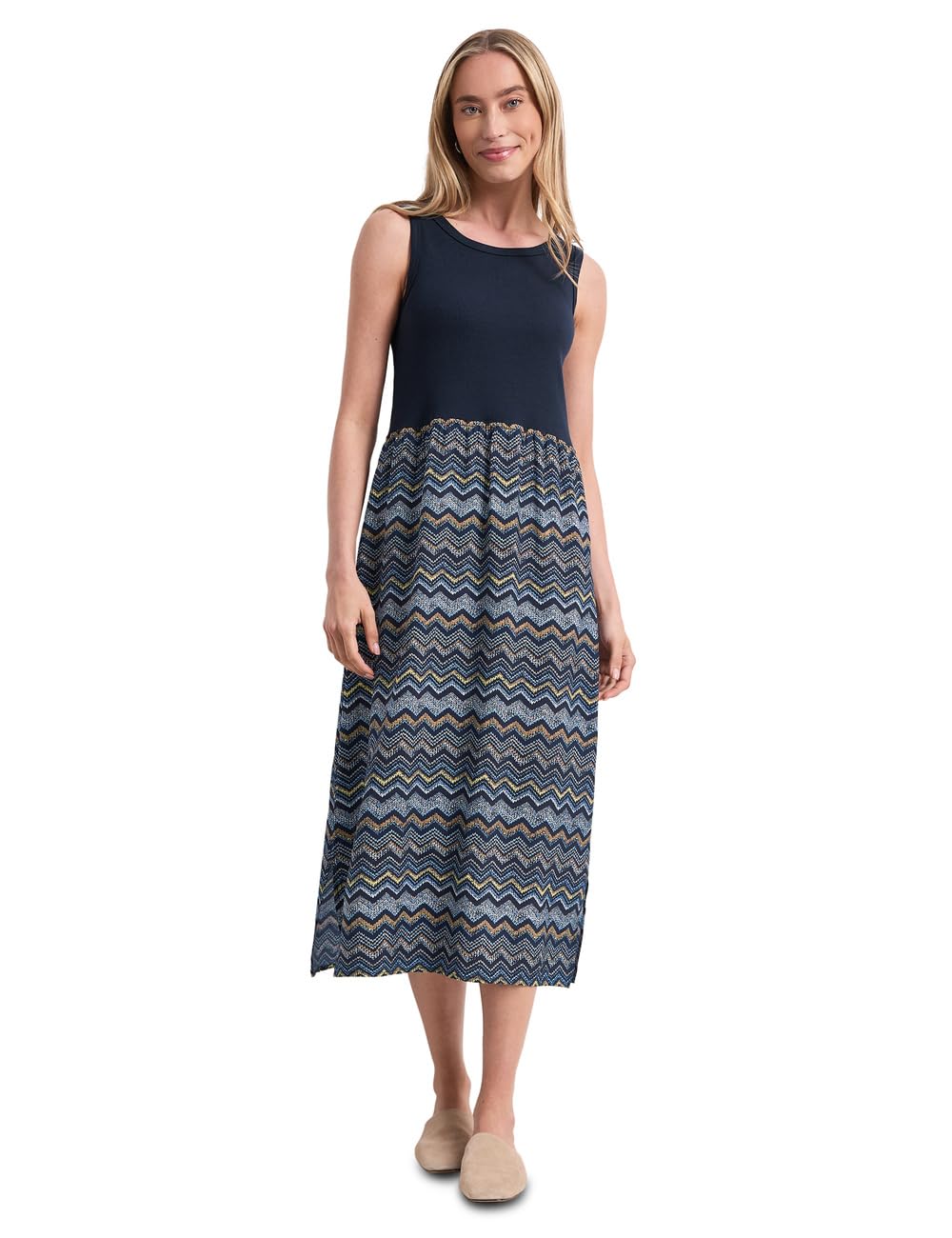 Street One Damen 1409279 Midi-Kleid mit Strukturrock (1er Pack)