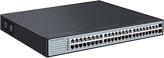 SODOLA 48 Port Gigabit PoE Switch, 600W Unmanaged Network Switch with 48 Port IEEE802.3af/at PoE, 2 x 1G SFP, Metal Rackmount Unmanaged Plug and Play Power Over Ethernet Switch