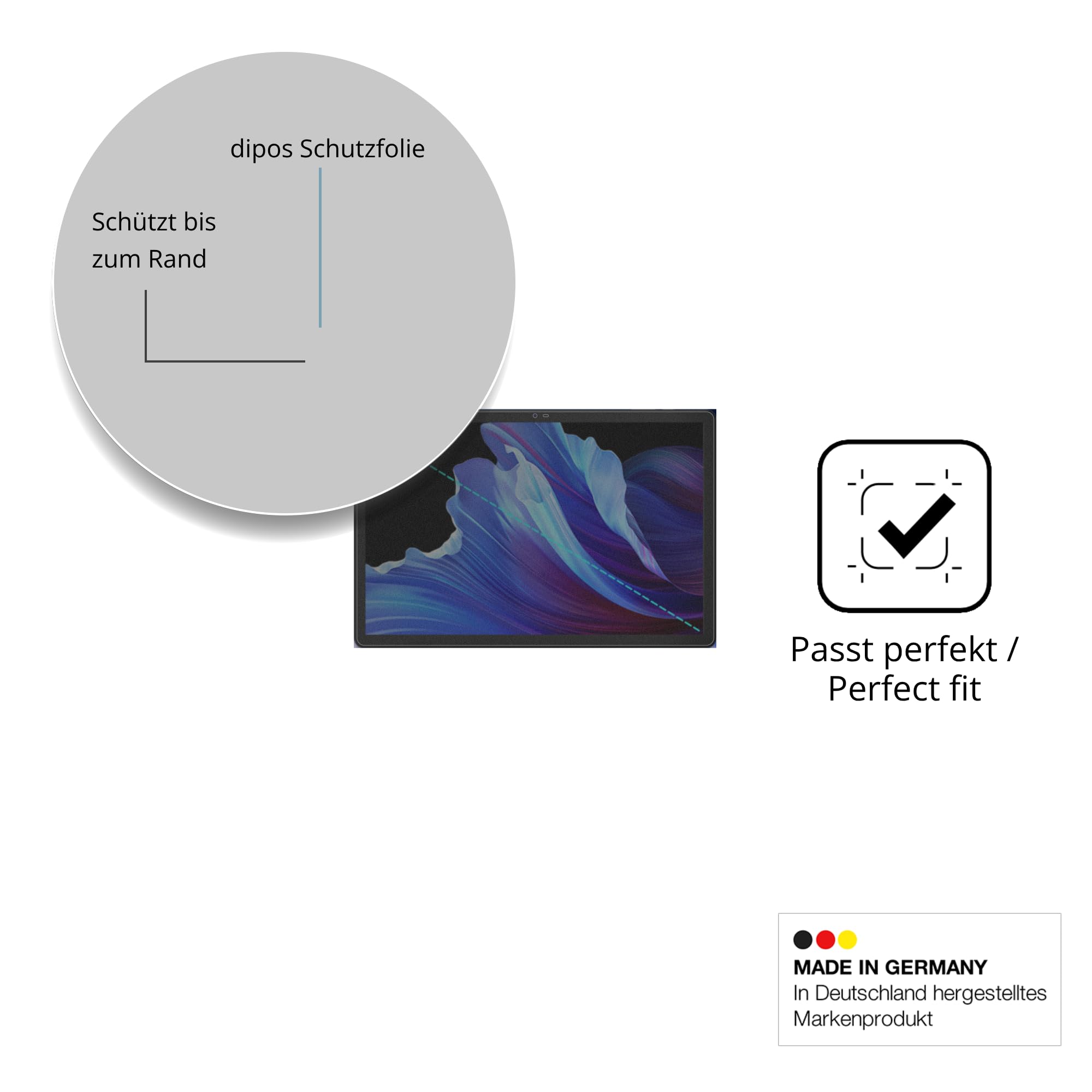 dipos Protector de Pantalla Antiespía para Byxsb G140L | Película protectora mate, filtro de privacidad 4 vías, ajuste perfecto, antiarañazos, sin burbujas, autoadhesivo