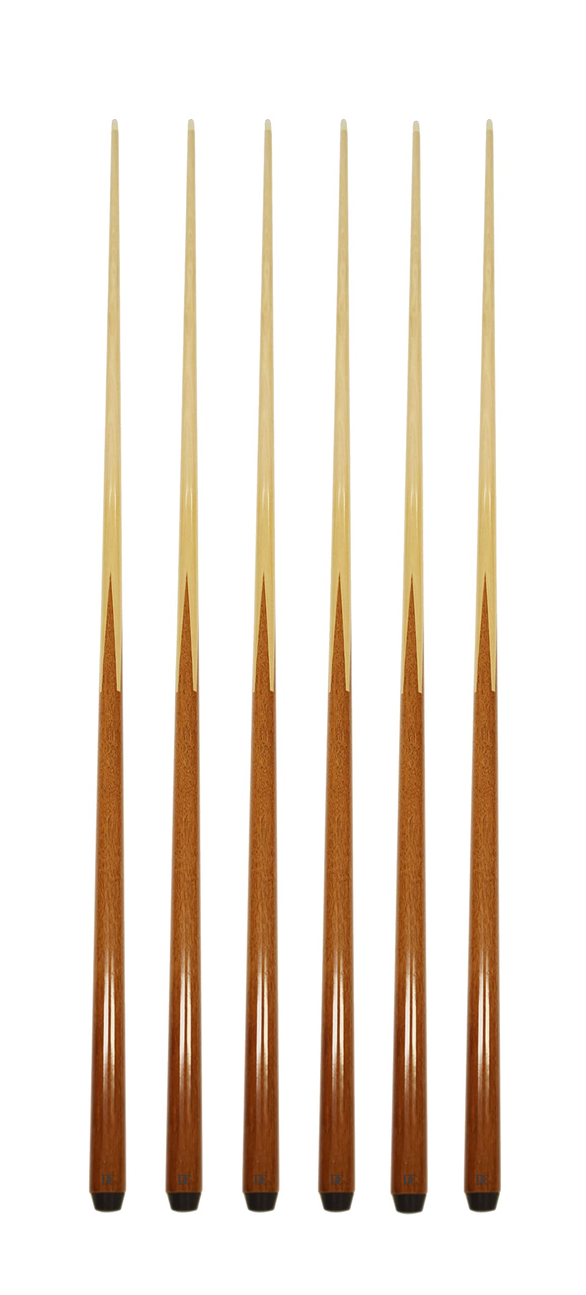 HAN'S DELTA Set of 6 Pool Cues 36"/42"/48"/57" Real 4-Prong House Bar Billiard Pool Cue Stick