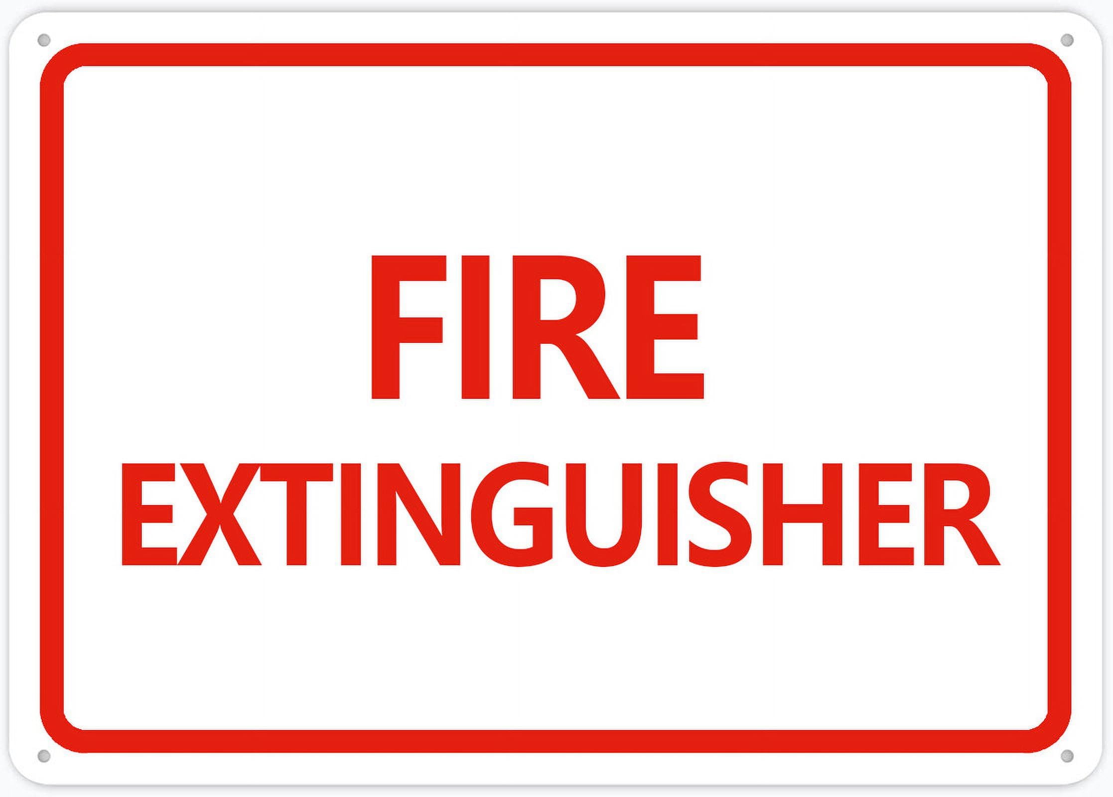Peiyeety A03 Fire Extinguisher 12X8 Inches Metal Aluminum Signs, Weather Resistant, Weatherproof, Indoor Or Outdoor