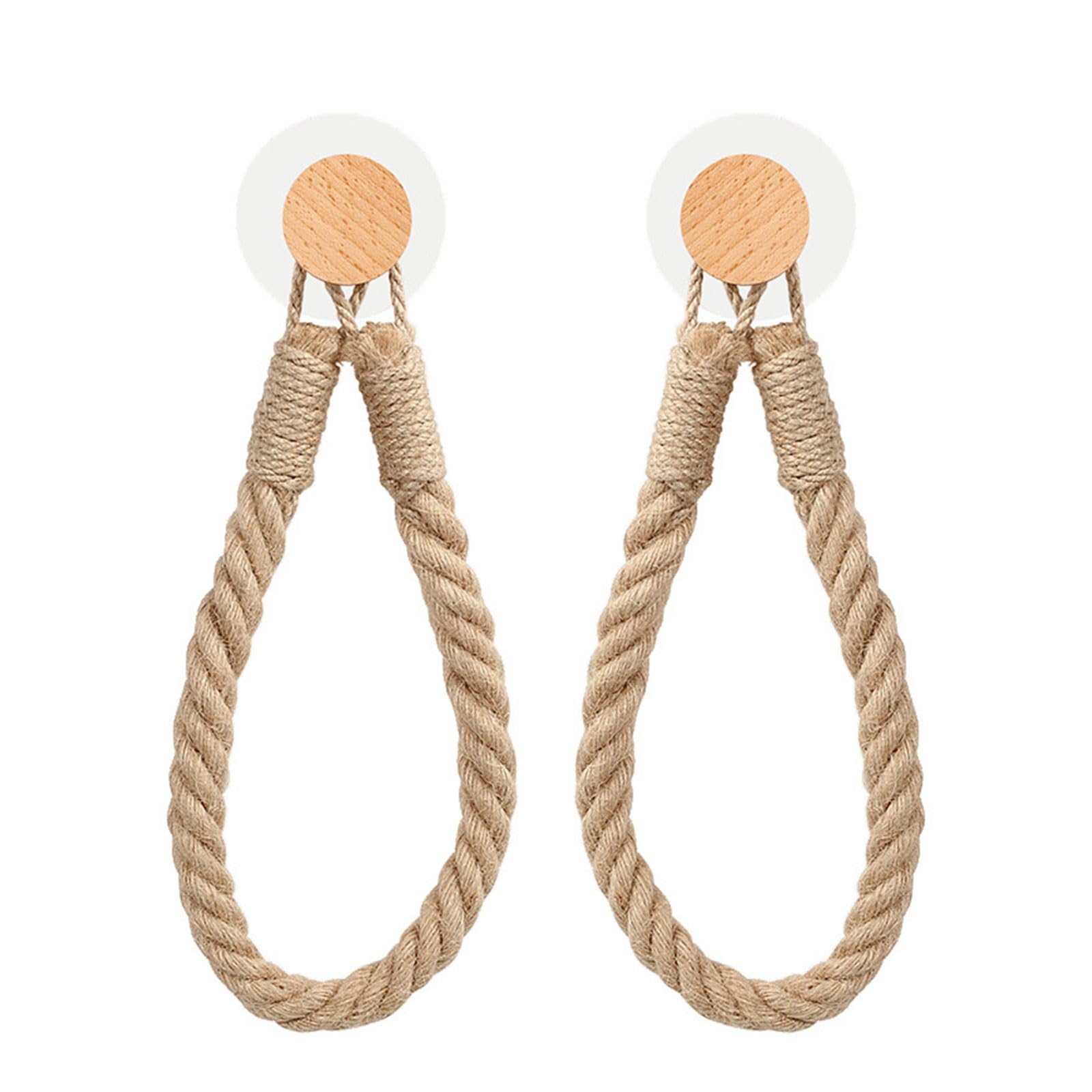 2Pcs Bathroom Holder Washroom Decorative Tissue Holder Towel Hanging Rope Toilet Accessories Enduring None Drilling Paper